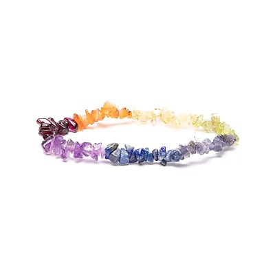 Bracelet 7 chakra chips